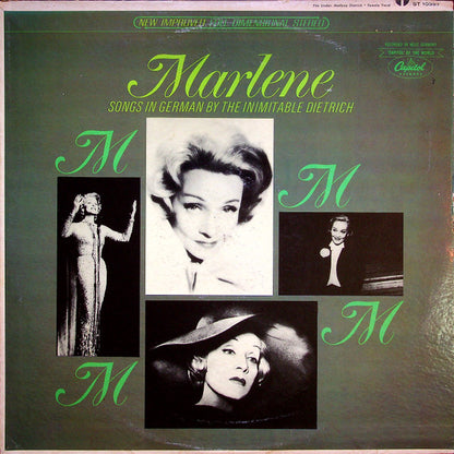 Marlene Dietrich : Songs In German By The Inimitable Dietrich (LP, Album, Scr)