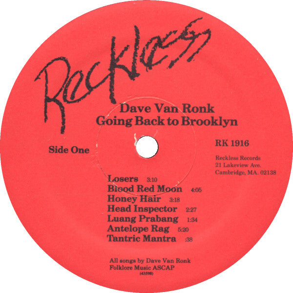 Dave Van Ronk : Going Back To Brooklyn (LP, Album)
