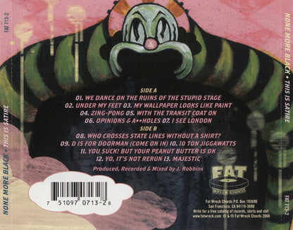 None More Black : This Is Satire (CD, Album)