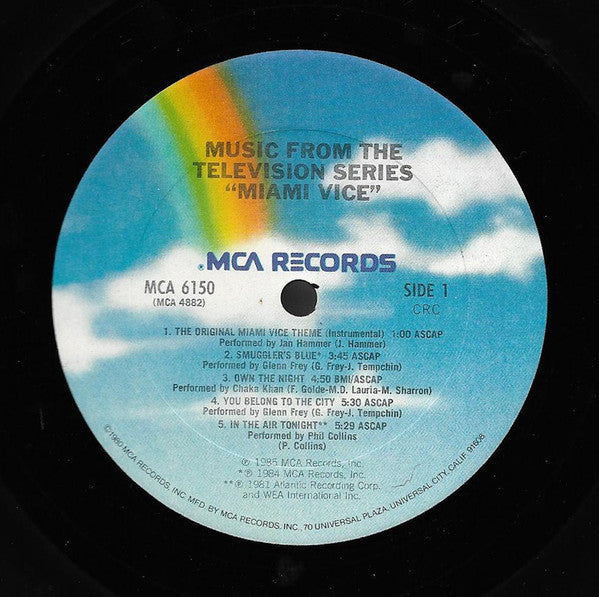 Various : Miami Vice - Music From The Television Series (LP, Comp, Club, CRC)