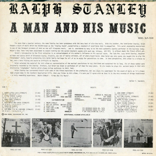 Ralph Stanley : A Man And His Music (LP, Album, Sma)