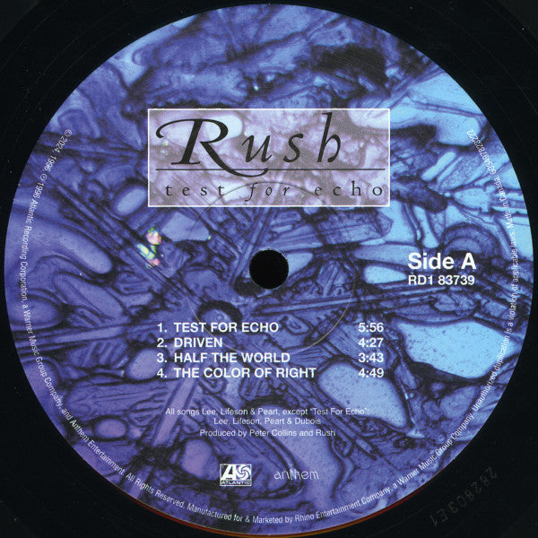 Rush : Test For Echo (LP, 180 + LP, S/Sided, Etch, 180 + Album, RE, RM, )