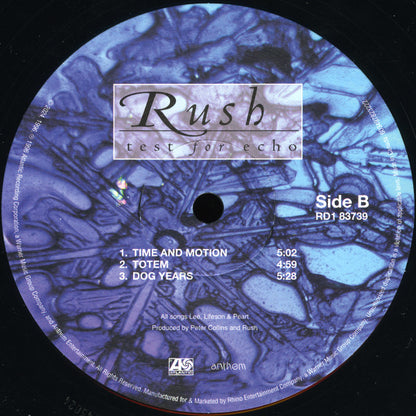Rush : Test For Echo (LP, 180 + LP, S/Sided, Etch, 180 + Album, RE, RM, )