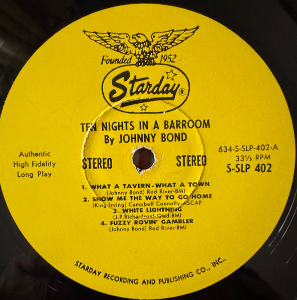 Johnny Bond : Ten Nights In A Barroom (LP, Album)