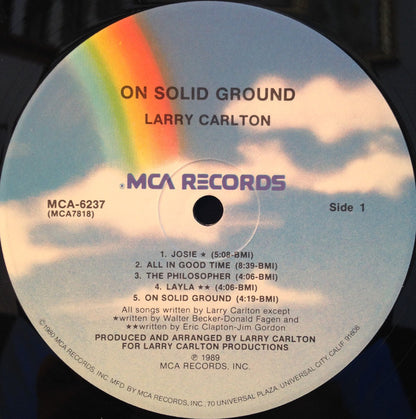 Larry Carlton : On Solid Ground (LP, Album, Pin)