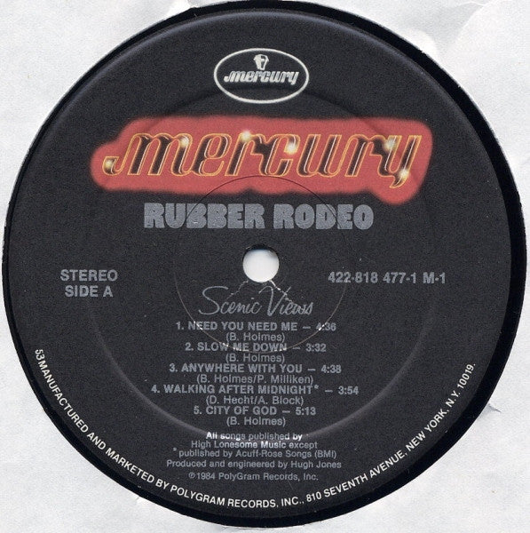 Rubber Rodeo : Scenic Views (LP, Album)