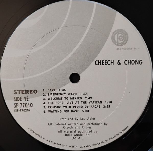Cheech & Chong : Cheech And Chong (LP, Album, Pit)
