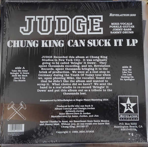 Judge : Chung King Can Suck It (LP, Album, RE, RM, RP, Oli)
