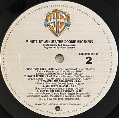 The Doobie Brothers : Minute By Minute (LP, Album, Club, Col)