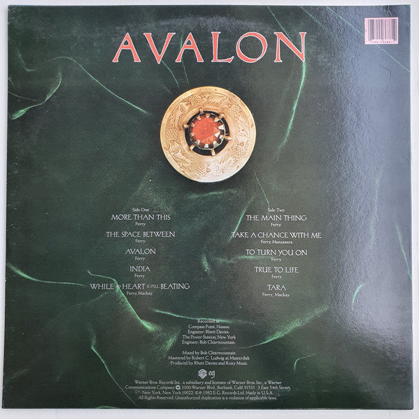 Roxy Music : Avalon (LP, Album, Win)