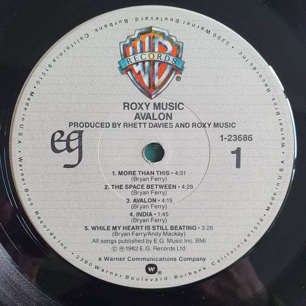 Roxy Music : Avalon (LP, Album, Win)