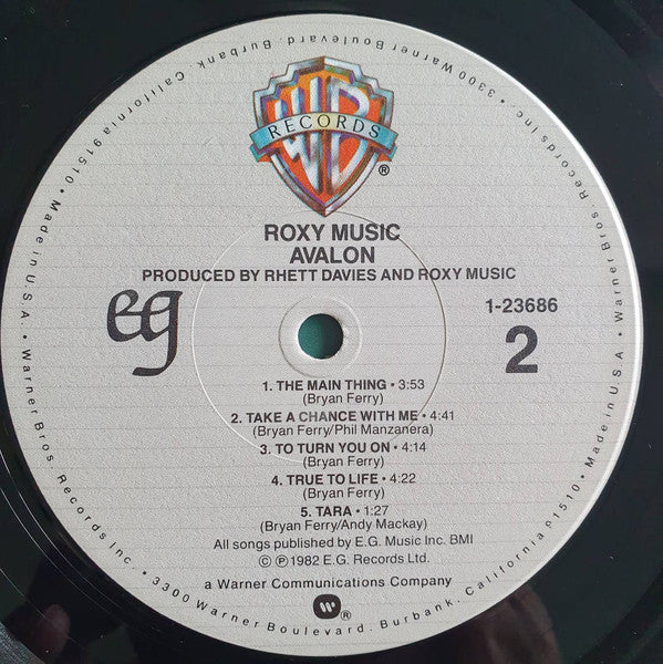 Roxy Music : Avalon (LP, Album, Win)