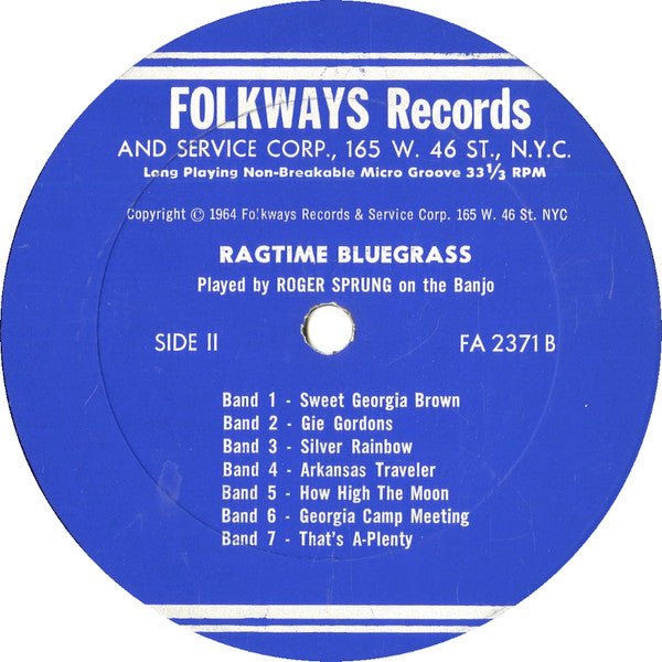 Roger Sprung : Progressive Ragtime Bluegrass 2 And Other Instrumentals (LP, Album)