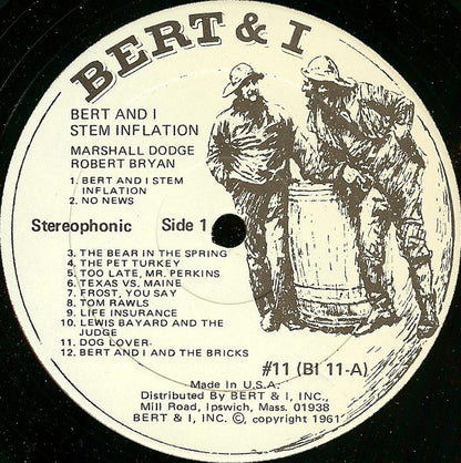 Robert Bryan (2) and Marshall Dodge : Bert And I Stem Inflation (LP, Album)