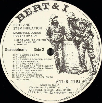 Robert Bryan (2) and Marshall Dodge : Bert And I Stem Inflation (LP, Album)