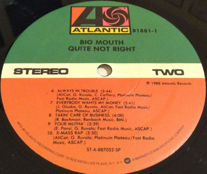 Big Mouth (4) : Quite Not Right (LP, Album)