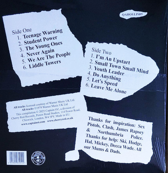 Angelic Upstarts : Teenage Warning (LP, Album, RE, Ora)