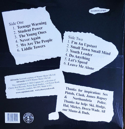 Angelic Upstarts : Teenage Warning (LP, Album, RE, Ora)