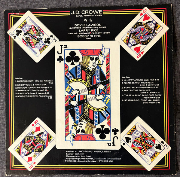 J.D. Crowe : Blackjack (LP, Album, RE)