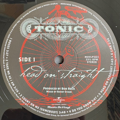 Tonic (2) : Head On Straight (LP, Album, RE)