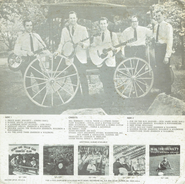 Emerson And Waldron : Bluegrass Country (LP, Album)
