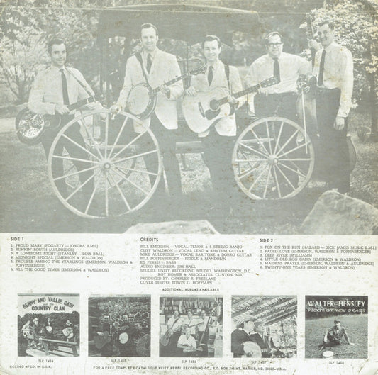 Emerson And Waldron : Bluegrass Country (LP, Album)