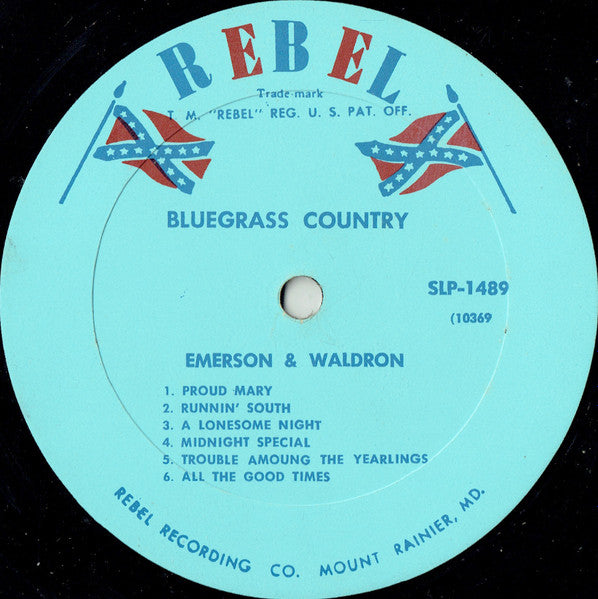 Emerson And Waldron : Bluegrass Country (LP, Album)