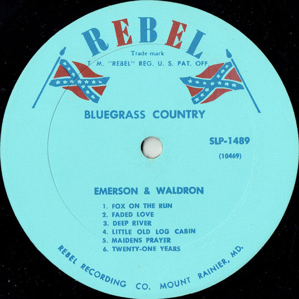 Emerson And Waldron : Bluegrass Country (LP, Album)