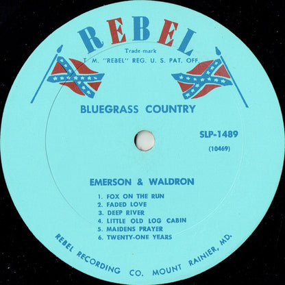 Emerson And Waldron : Bluegrass Country (LP, Album)