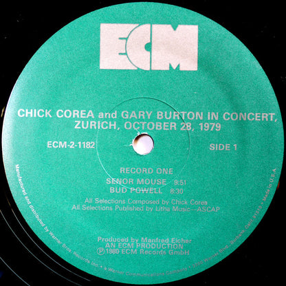 Chick Corea And Gary Burton* : In Concert, Zürich, October 28, 1979 (2xLP, Album)