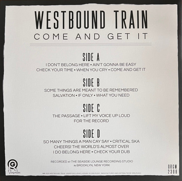 Westbound Train : Come And Get It (2xLP, Album, RE, Cle)
