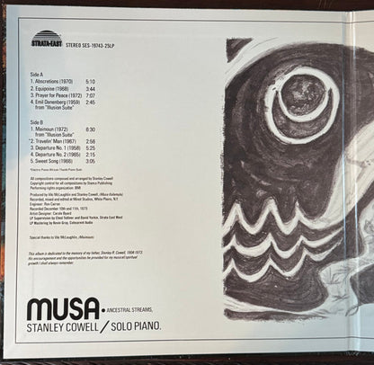 Stanley Cowell : Musa • Ancestral Streams (LP, Album, RE, RM)