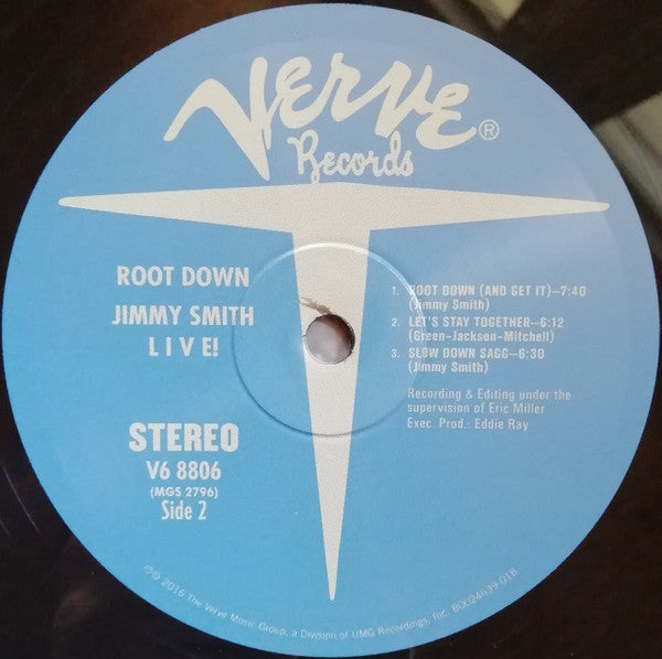 Jimmy Smith : Root Down (Jimmy Smith Live!) (LP, Album, RE)