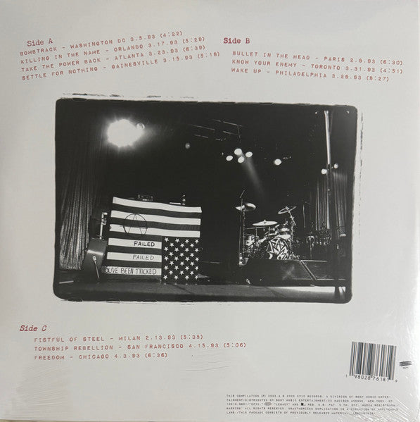 Rage Against The Machine : Live On Tour 1993 (LP + LP, S/Sided, Etch + RSD)