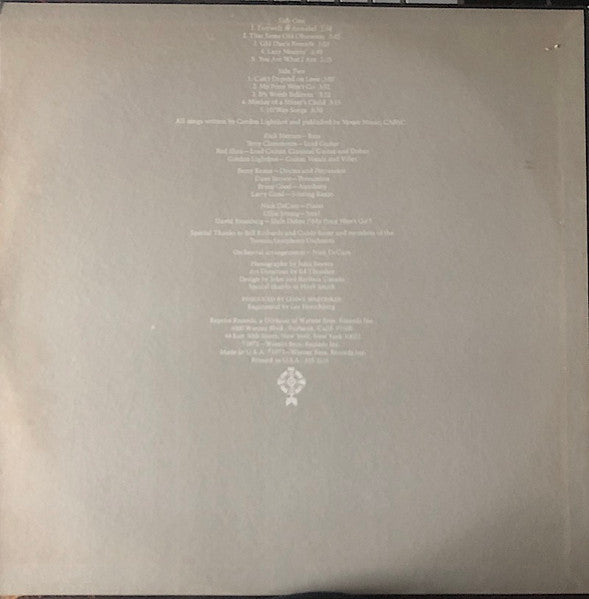 Gordon Lightfoot : Old Dan's Records (LP, Album, Promo, San)