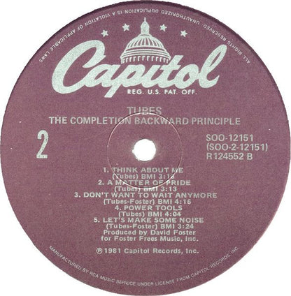 Tubes* : The Completion Backward Principle (LP, Album, Club)