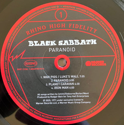 Black Sabbath : Paranoid (LP, Album, Ltd, RE, 180)