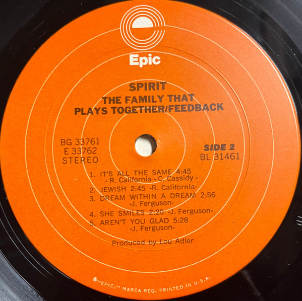 Spirit (8) : The Family That Plays Together / Feedback (LP, Album, RE + LP, Album, RE + Comp)