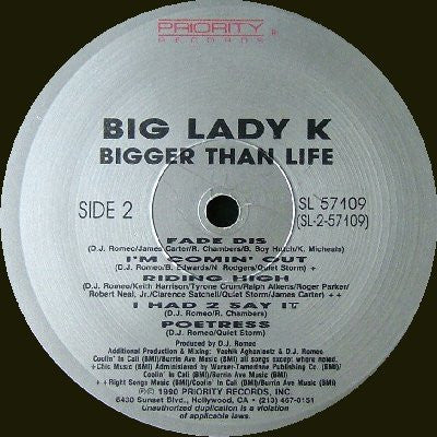 Big Lady K : Bigger Than Life (LP, Album)