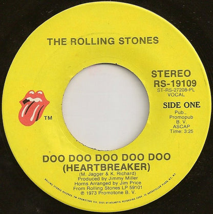 The Rolling Stones : Doo Doo Doo Doo Doo (Heartbreaker) (7", Single, PL )