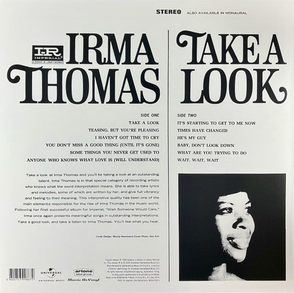 Buy Irma Thomas : Take A Look (LP, Album, RE) Online for a great
