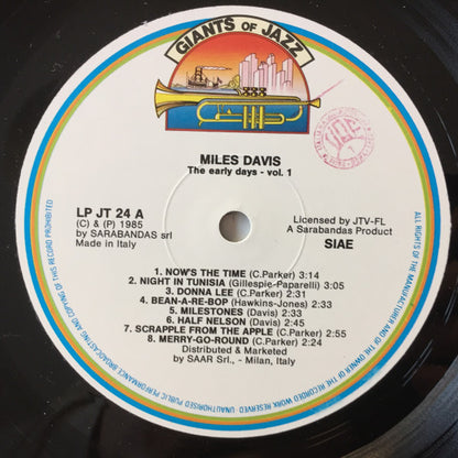 Miles Davis : The Early Days - Vol. 1 (LP, Comp)