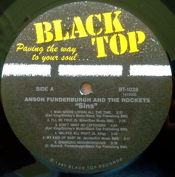 Anson Funderburgh & The Rockets : Sins (LP, Album)