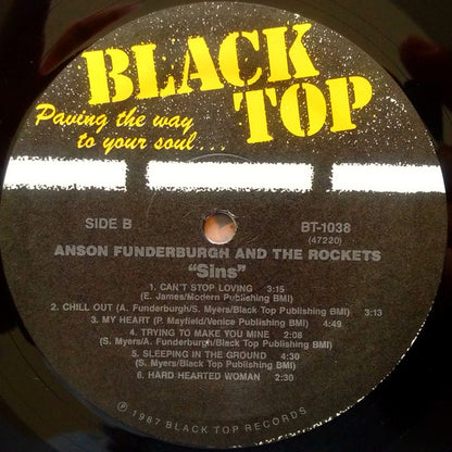 Anson Funderburgh & The Rockets : Sins (LP, Album)