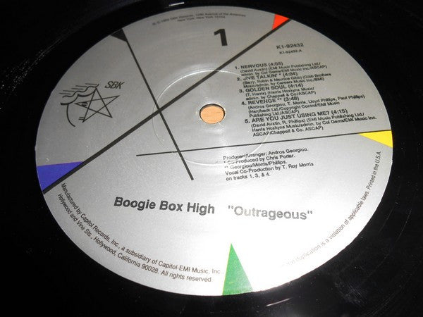 Boogie Box High : Outrageous (LP, Album)
