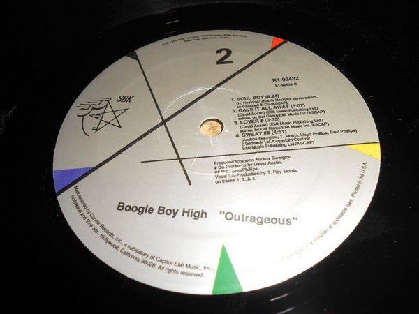 Boogie Box High : Outrageous (LP, Album)