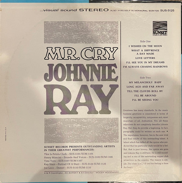 Johnnie Ray : Mr. Cry (LP)
