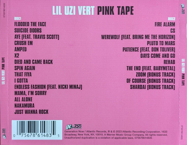 Lil Uzi Vert : Pink Tape (2xCD, Album)