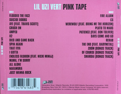 Lil Uzi Vert : Pink Tape (2xCD, Album)