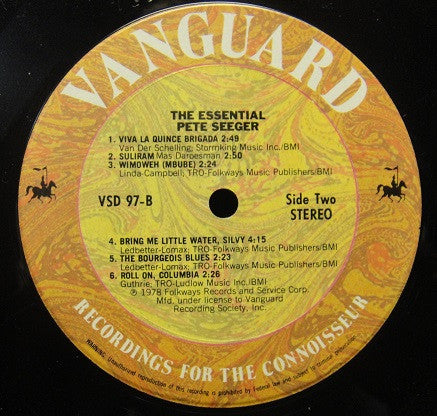 Pete Seeger : The Essential Pete Seeger (2xLP, Comp)
